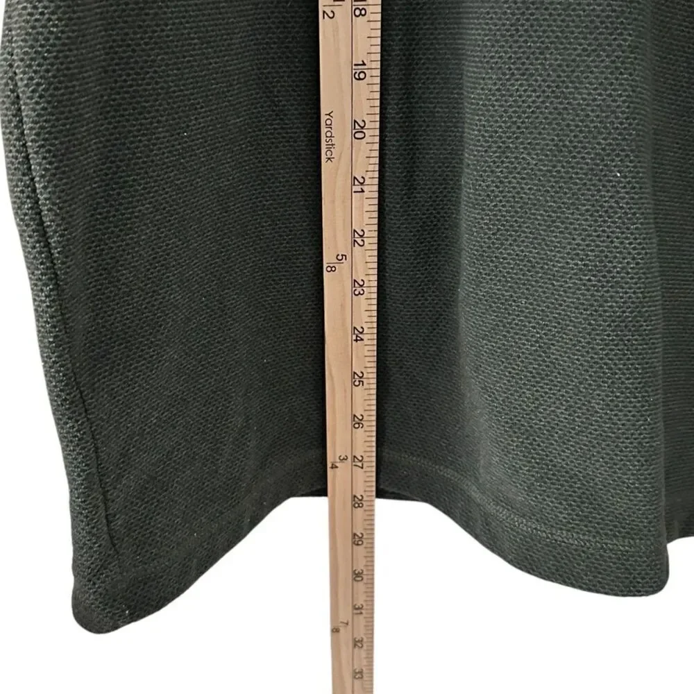 The North Face Green Textured Waffle Quarter-Zip‎ Pullover Fleece – Size L